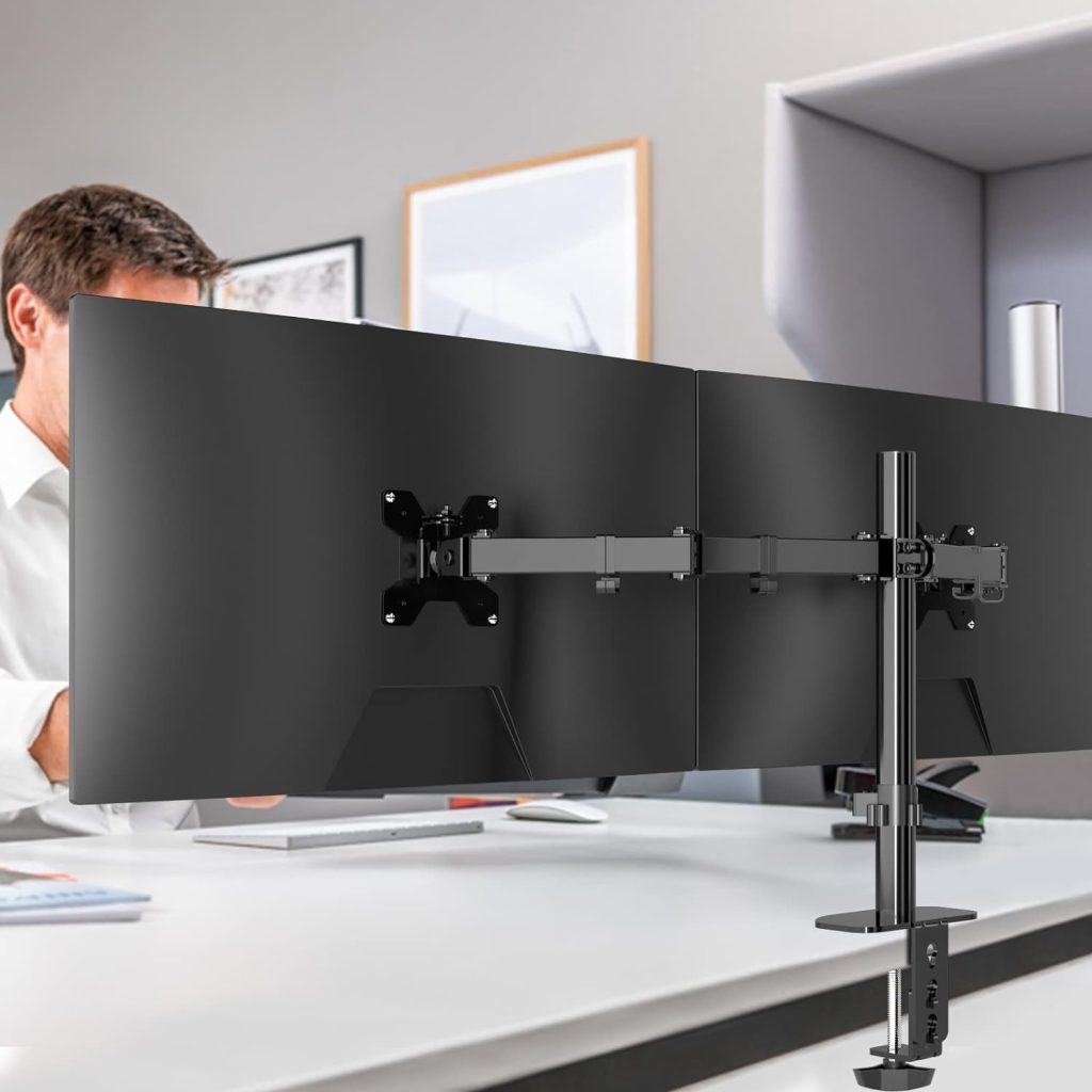 Brazo De Monitor Doble, Soportes De Monitor Para 2 Monitores